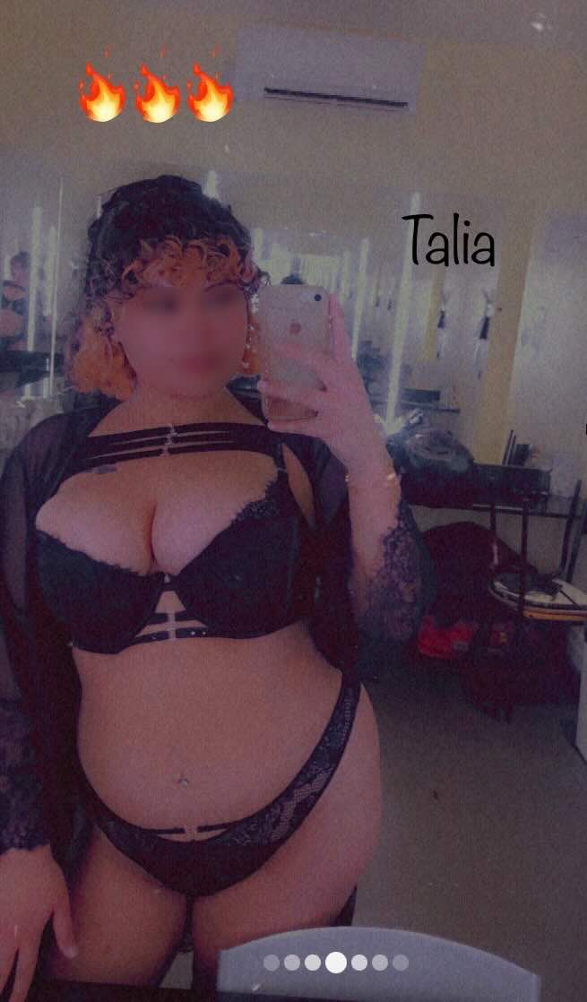 Talia in black lingerie